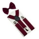 thumbnail image 2 of Conjunto de Tirantes Yinane para niños Pajarita y Tirantes Rojo oscuro, 2 of 8