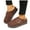 Coffee, variant on Womens Clogs Mules Slides Snow Boots with Fleece Lined Warm Winter Platform Slip on Ankle Booties Fuzzy Slippers House Shoes