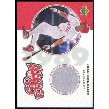 Juan Gonzalez Card 2002 UD Authentics Stars of '89 Jerseys #SLJG
