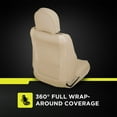 thumbnail image 4 of Auto Drive Deluxe Form-Fit Faux Leather Seat Covers 2-Pack, Tan, 4 of 7