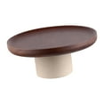 thumbnail image 2 of Soporte de exhibición redondo para cupcakes Plato de madera Pedestal de arcilla Base antideslizante para mesa de comedor , Talla L Macarena Puesto de pasteles, 2 of 8