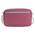 thumbnail image 2 of Michael Kors Jet Set Travel Medium Signature Pvc Pocket Camera Bag Crossbody Handbag (Berry Multi Signature), 2 of 7
