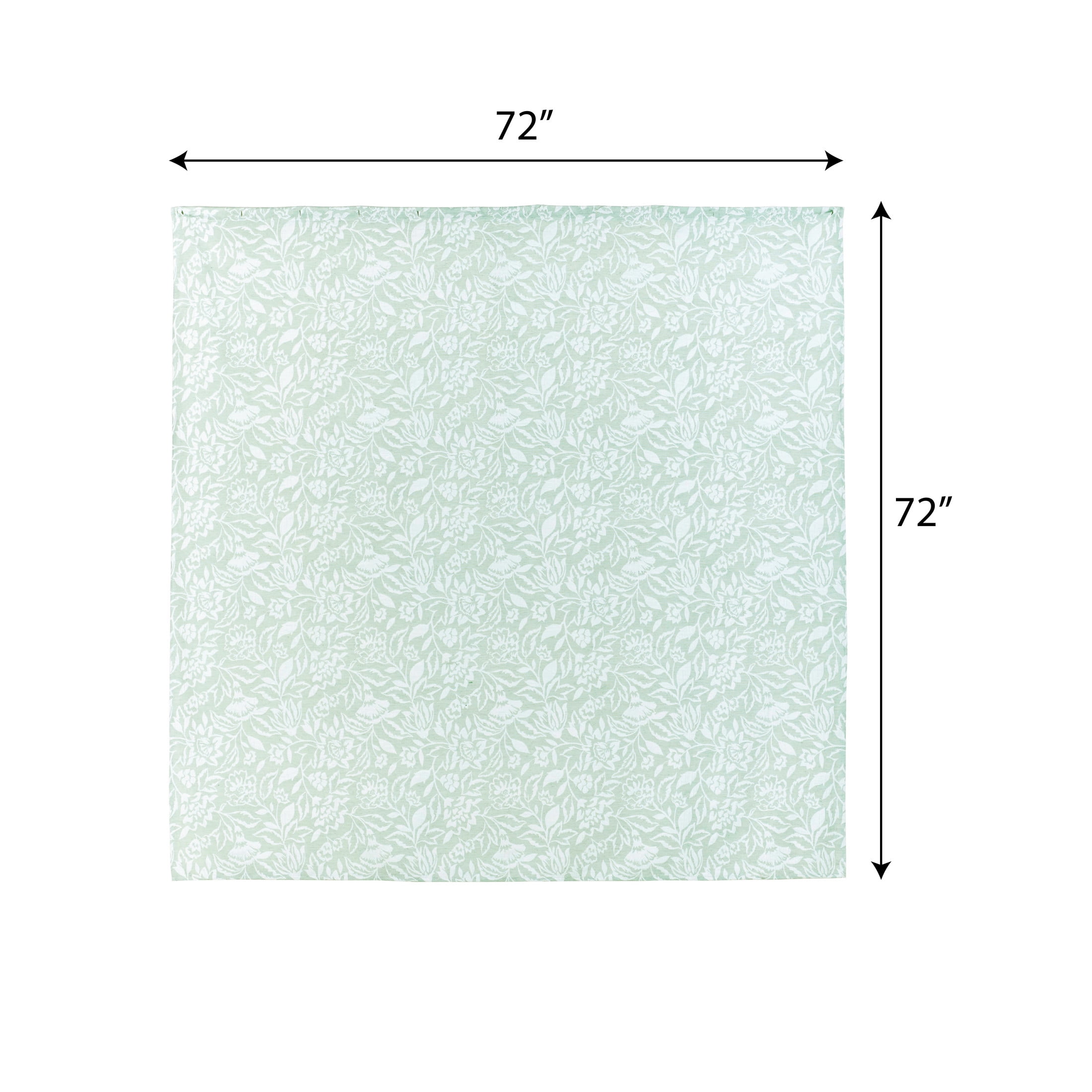 Better Homes & Gardens Floral Matelasse Shower Curtain, Green, 72 in x 72 in, 1 Piece