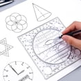 thumbnail image 5 of SIEYIO 360 Degree Circle Protractor Multi-functional Geometric Ruler for Architector, 5 of 19