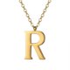 thumbnail image 1 of Collar con colgante inicial PROSTEEL de oro para mujeres y niñas de acero inoxidable, 1 of 7