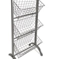 thumbnail image 4 of Contemporary Home Living 36" Silver Hand Crafted 3 Tier Storage Wire Rack, 4 of 8