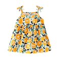 thumbnail image 1 of Vestido Para Niñas, Ropa Para Bebés, Verano, Niño Pequeño, Sin Mangas, Vestido Con Tirantes, Estampado Gráfico, Ropa Para Niños, Amarillo Odeerbi LM103-2139, 1 of 9