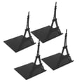 thumbnail image 4 of Metal Bookends, Slim Design Architectural Style Book Holders Upright Classic Black 4pcs with 4 Nonslip Foam Pads for CD for Movies for Books, 4 of 8