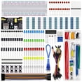 thumbnail image 1 of REXQualis Electronics Component Fun Kit w/Power Supply Module, Jumper Wire, 830 tie-Points Breadboard, Precision Potentiometer,Resistor for Arduino, Raspberry Pi, STM32, 1 of 5