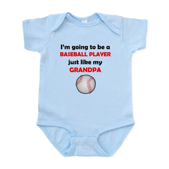 CafePress - Baseball Player Like My Grandpa Body Suit - Baby Light Bodysuit, Size Newborn - 24 Months