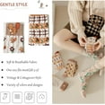 thumbnail image 3 of 5 Pairs Vintage Floral Crew Socks for Women, Soft Cotton Embroidered, Cottagecore Ruffle Socks for Casual & Dress Wear, 3 of 7
