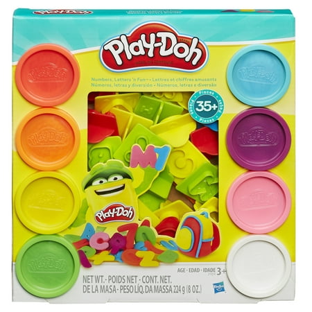 Play-Doh Numbers, Letters 'N Fun Set with 8 Cans of Dough & 35+ Tools
