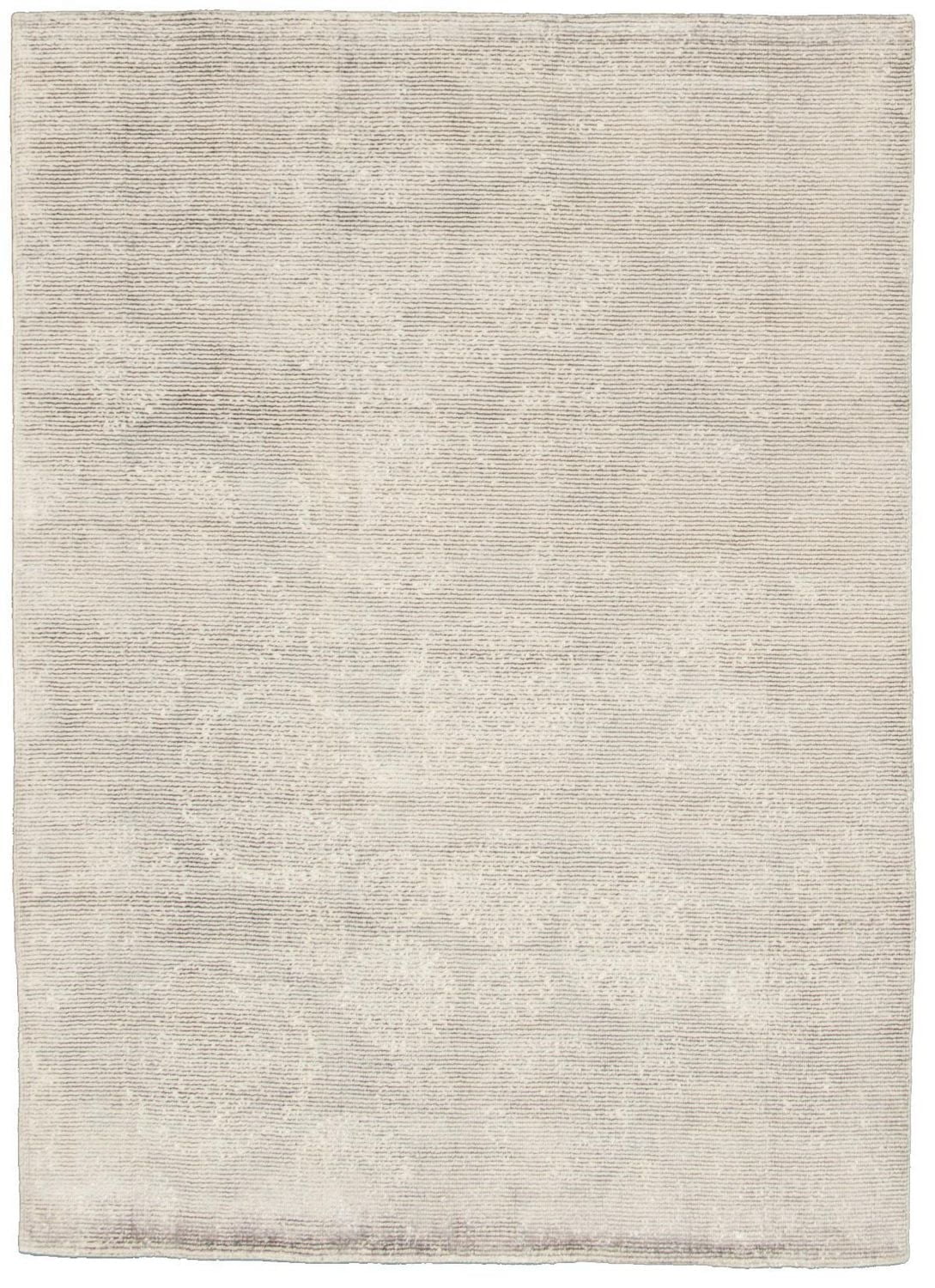 ECARPETGALLERY 5'4" x 7'6" Transitional Eternity Hand-knotted Area Rug for Living Room, Dining Room and Bedroom in Ivory