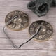 thumbnail image 2 of Buddhism Handmade Brass Finger Cymbals Bells Religious Buddhist Musical Apparatus, 2 of 4