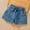 Blue, variant on ITSAME Denim Shorts for Girls, Elastic Waist Stylish Leisure with pocket Summer Frayed Hem Jean Shorts Blue 5-6T