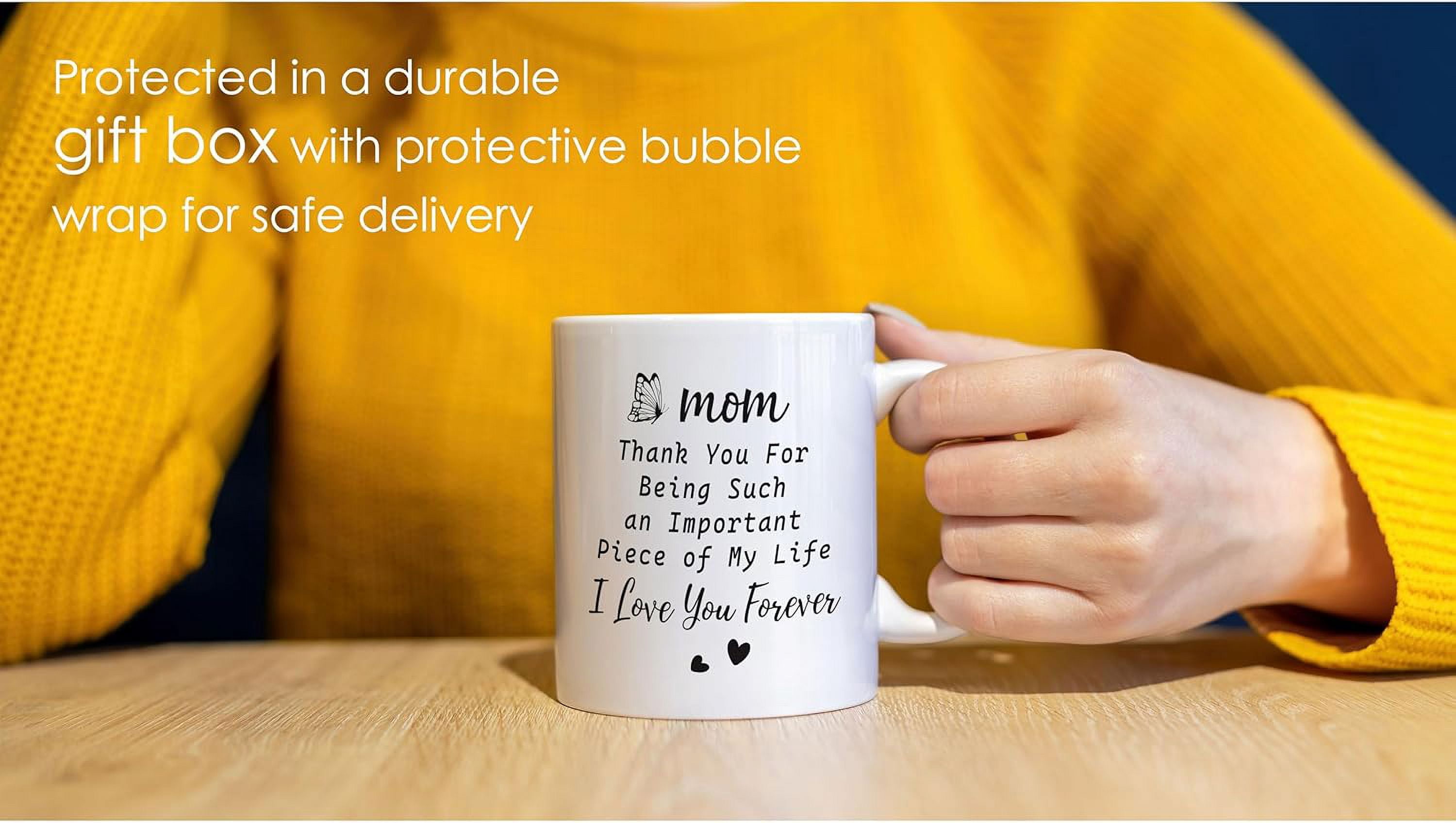 Mom I Love You Forever Mug - Birthday Gift for Mama - Coffee and Tea Cup - Thank You Mom from Daughter Son - 11 oz