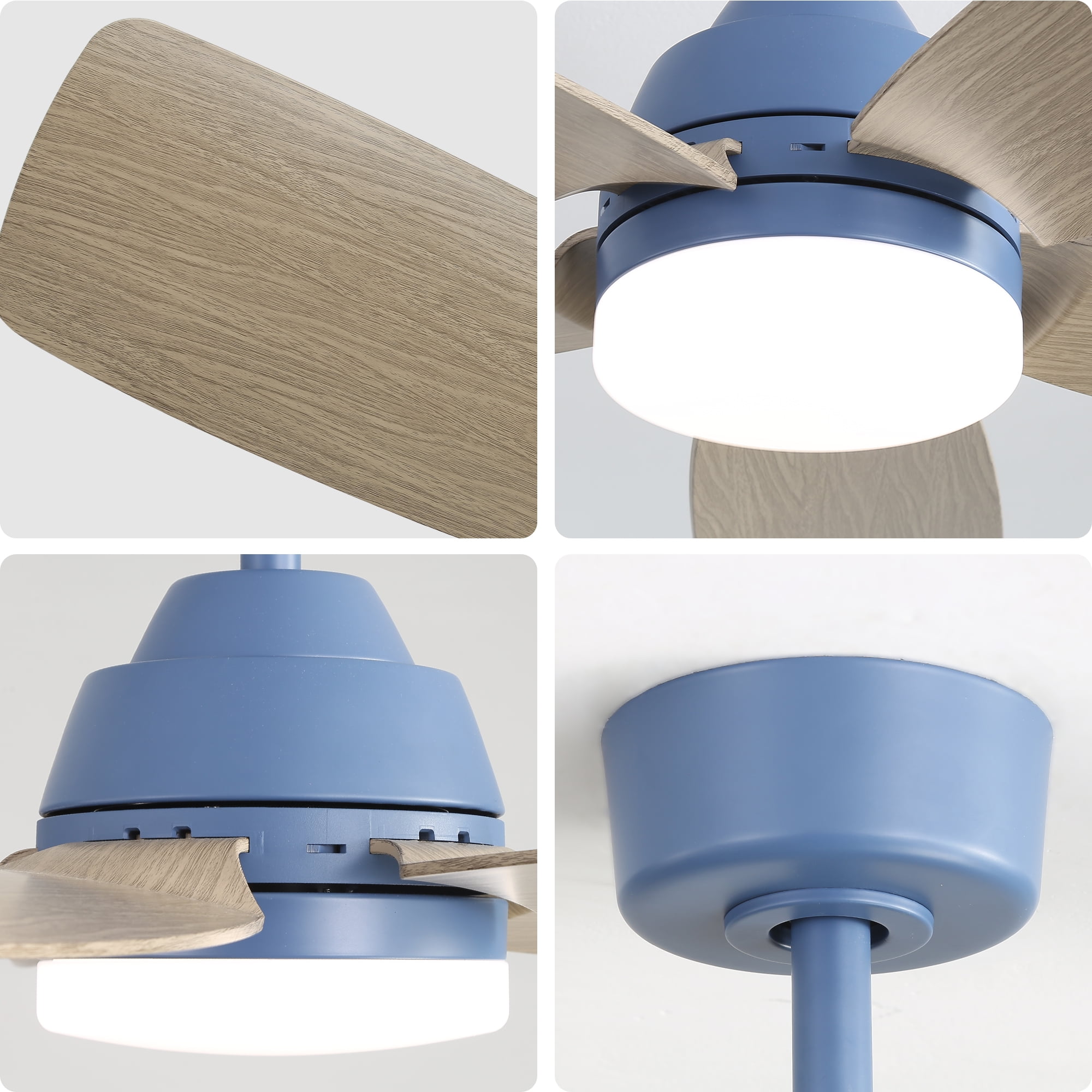 Sofucor 42 Inch Ceiling Fan with Light and Remote Cotnrol 6 Speeds DC Reversible Motor