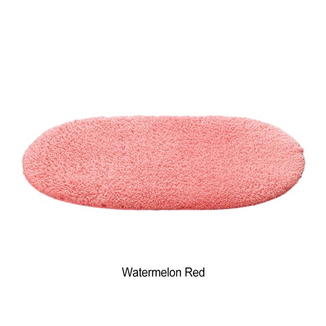 Baohd Soft And Stylish Bath Mat Non-slip And Easy To Clean Any Room Polyester Bathroom Carpet Bathroom Rugs Floor Rug watermelon red 1Set