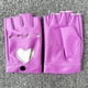 thumbnail image 2 of Guantes de cuero sintético con forma de corazón de melocotón para mujer, de medio dedo, de estilo coreano, bonitos, de PU, para pole dance, 2 of 2