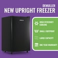 DEMULLER Upright Freezer 3.2 Cubic Feet Front Door Freezer Compact