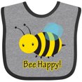 thumbnail image 3 of Inktastic Bee Happy Boys or Girls Baby Bib, 3 of 4