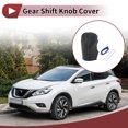 thumbnail image 2 of Cubierta de pomo de cambio antideslizante Unique Bargains para palanca de cambios de coche, protector para Nissan Murano 09-13, cuero sintético negro y azul, 2 of 6