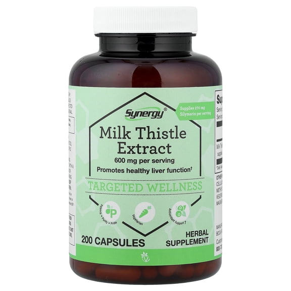 Vitacost Synergy®, Milk Thistle Extract, 200 Capsules (300 mg per Capsule)