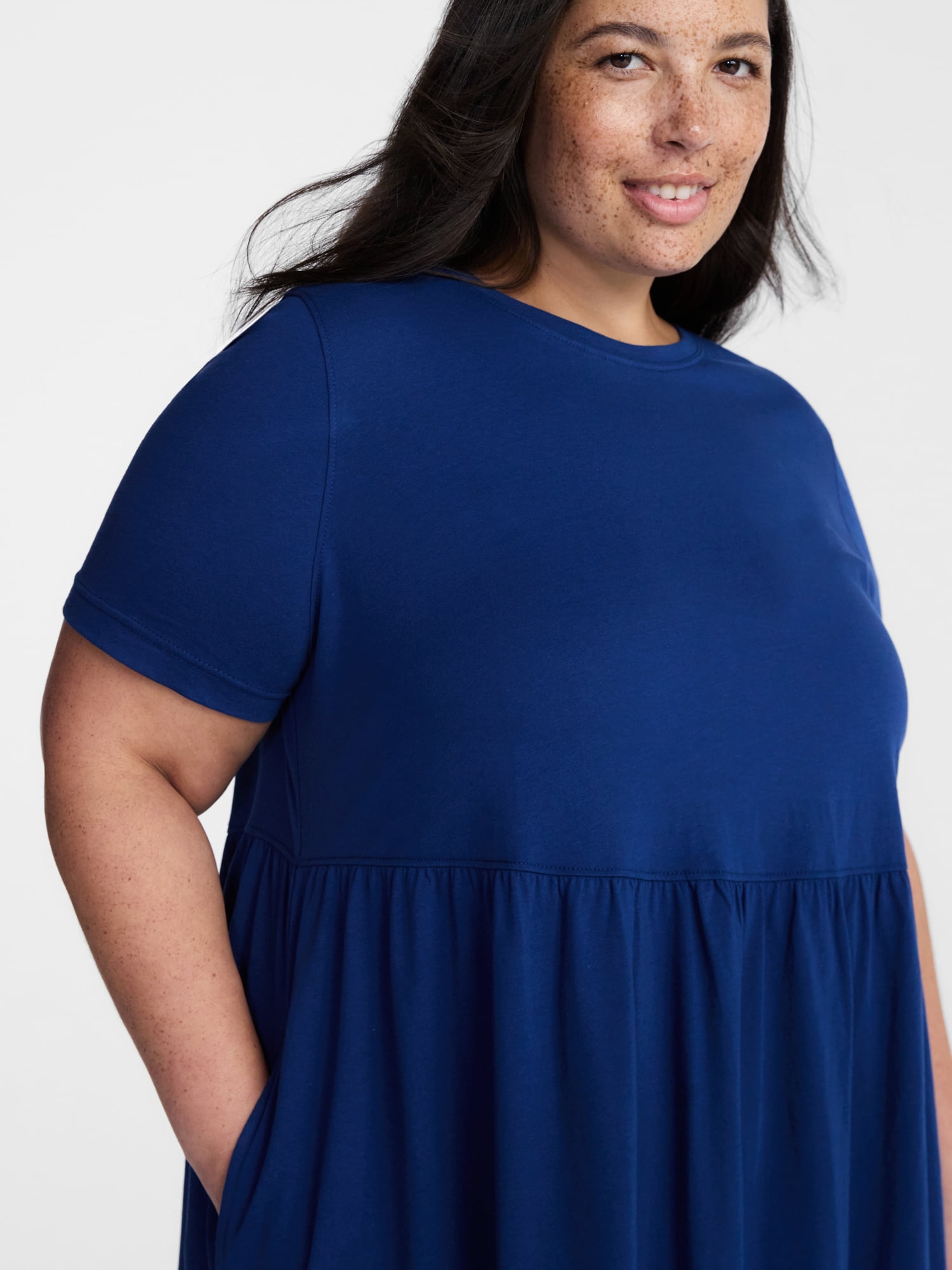 Terra & Sky Women’s Plus Babydoll Dress, Sizes 0X-5X