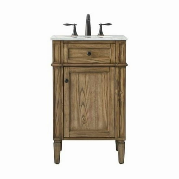 21 in. Single Bathroom Rectangle Vanity, Driftwood