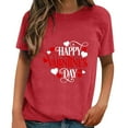 thumbnail image 3 of Baqcunre Valentine's Day Shirts for Women Classic Version of Cotton Short Sleeve Crewneck Loose Printed T Shirt (Red S-2XL), Womens Tops Graphic Tees for Women Shirts for Women, Womens Clothes, 3 of 5