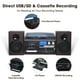 thumbnail image 4 of Yescom Vinyl Record Player with Speakers Turntable Bluetooth Tape Cassette CD Player Retro, 4 of 11
