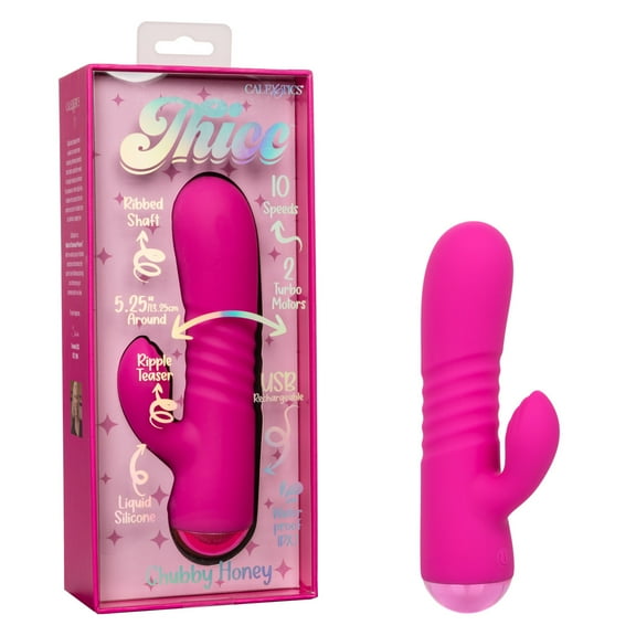 CalExotics Thicc Chubby Honey Dual Motor Rabbit Vibrator, Pink