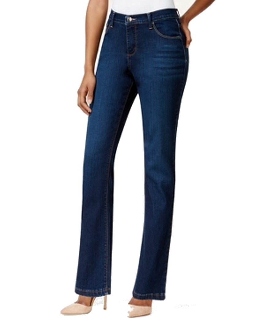 Lee - Womens Jeans Petite High-Rise Straight-Leg Stretch 6P - Walmart ...