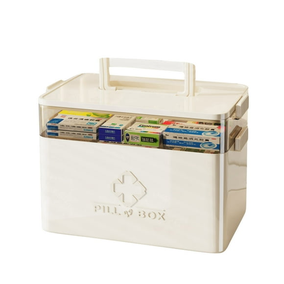 2 Tier Portable Storage Organizer Multipurpose Container For Home Travel And Family Emergency Kit Supplies
