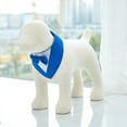 thumbnail image 3 of Zhuge Bandana para perros 1 pieza, mezcla de poliéster ligera de secado rápido, baberos tipo bufanda triangular, pañuelo ajustable para perros, regalo para mascotas, M, azul, 3 of 3