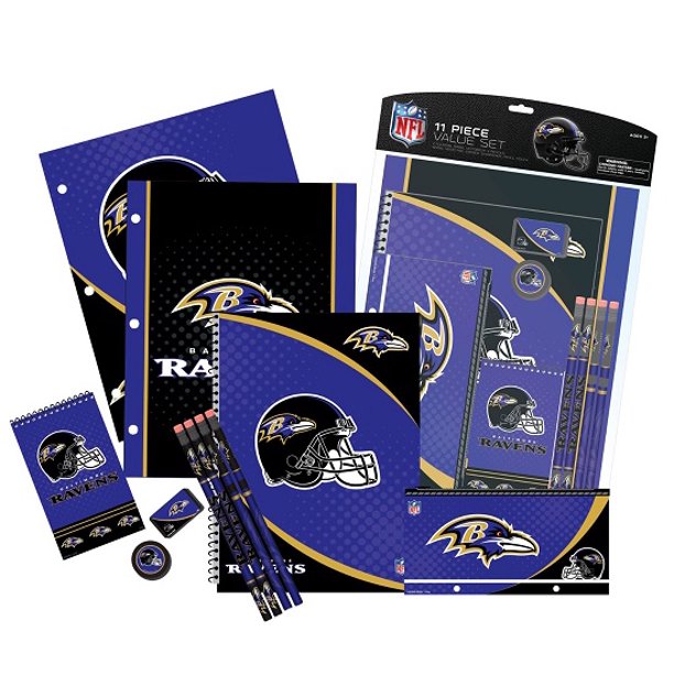 NFL Baltimore Ravens 11 Piece Stationery Set