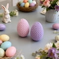thumbnail image 6 of Knitted Easter Eggs Decorations, Increase Ambiance, 2.4", Easter Basket Filler, Handcrafted Spring Ornaments, Festive Accents, for Home Dining Room Party Garland Wreath Display, 6 of 9
