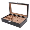 thumbnail image 4 of Fashionable 6 Slots Wristwatch Box & 3 Eyeglass Holes Storage Box for Khaki, 4 of 7
