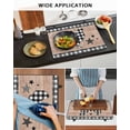 thumbnail image 5 of Large Induction Cooktop Protector Mat Chicken Hen Stove Top Covers for Electric Stove, Rooster Animals Farmhouse Plaid Brown Wooden Grain Decorative Stove Burner Cover Mats, Glass Top Stove Cover, 5 of 7