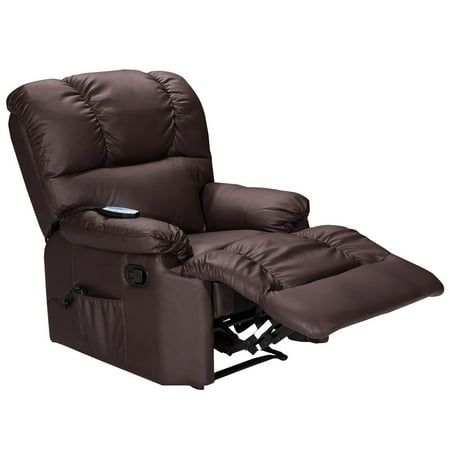 Costway Recliner Massage Sofa Chair Deluxe Ergonomic Lounge Couch Heated W/Control