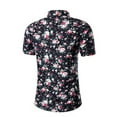 thumbnail image 4 of Awdenio Mens Floral Hawaiian Outfits 2 Piece Button Down Short Sleeve Shirt and Shorts Sets, 4 of 9