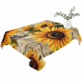 thumbnail image 2 of Sunflower Retro Table Cloth Waterproof Tablecloths, Farmhouse Vintage Botanical Floral Tablecloth Dining Table Cover for Kitchen Party Tabletop Outdoor, Rectangle Tablecloth 60x102 Inch, 2 of 9