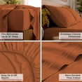 thumbnail image 4 of Mellanni 5-Piece Iconic Split King Bedsheet Set - Microfiber, 16" Deep Pocket, Cooling, Wrinkle, Fade, Stain Resistant, Terracotta, 4 of 6