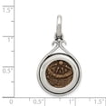 thumbnail image 4 of Gold Time Sterling Silver & Bronze Antiqued Widows Mite Coin Pendant, 4 of 4