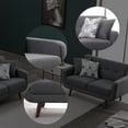 thumbnail image 3 of Ainfox 50.39'' Fabric Arm Loveseat with Wood Frame,Dark Grey, 3 of 5