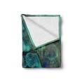 thumbnail image 2 of Psychedelic Soft Flannel Fleece Throw Blanket, Unusual Speckled Fluorescent Mushrooms Dreamy Fantasy Graphic, Cozy Plush for Indoor and Outdoor Use, 50" x 60", Blue Violet and Slate, by Ambesonne, 2 of 6