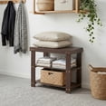thumbnail image 2 of Bamboo Shoe Rack Bench, 3-Tier Bamboo Shoe Storage Organizer, for Entryway/Bathroom/Bedroom, Holds 286 lbs,11.3 x 27.6 x 17.8 Inches, 2 of 7