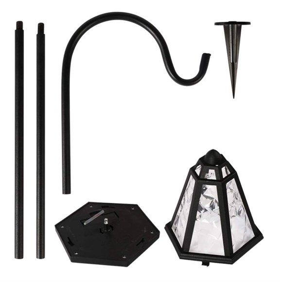 TopLLC LED Lights, Outdoor Lights Outdoor Post Lights Waterproofs Decorative Floor Lamp Vintage For Patio Garden Backyard Front/Back Door Two Post Headlights Solar Floor Lamps A chopper