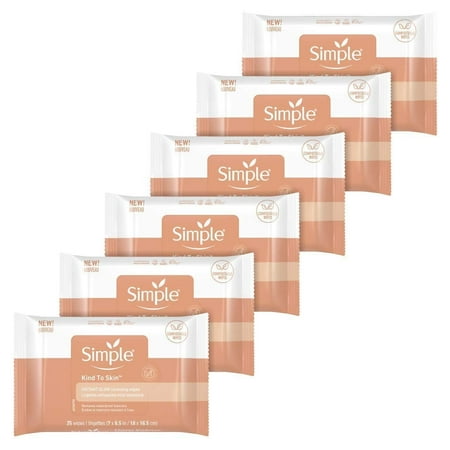 Simple Facial Cleansing Wipes for Stressed Looking Skin Instant Glow & Defend