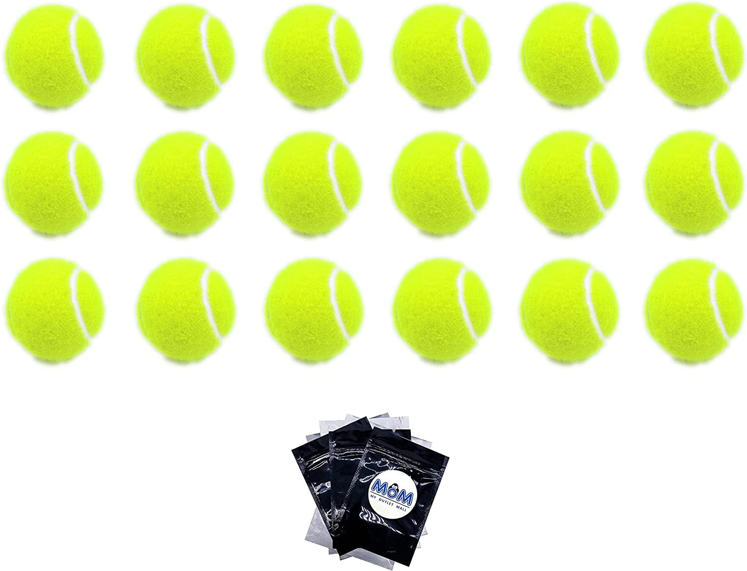 Pet Tennis Balls Dog Natural Stress Relief Dog Toy 18 Pack Bulk